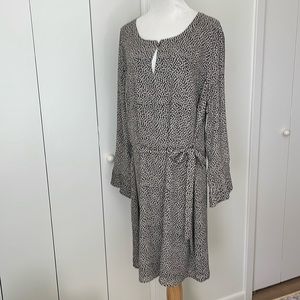 Loft Plus dress black print dress. New with Tags!